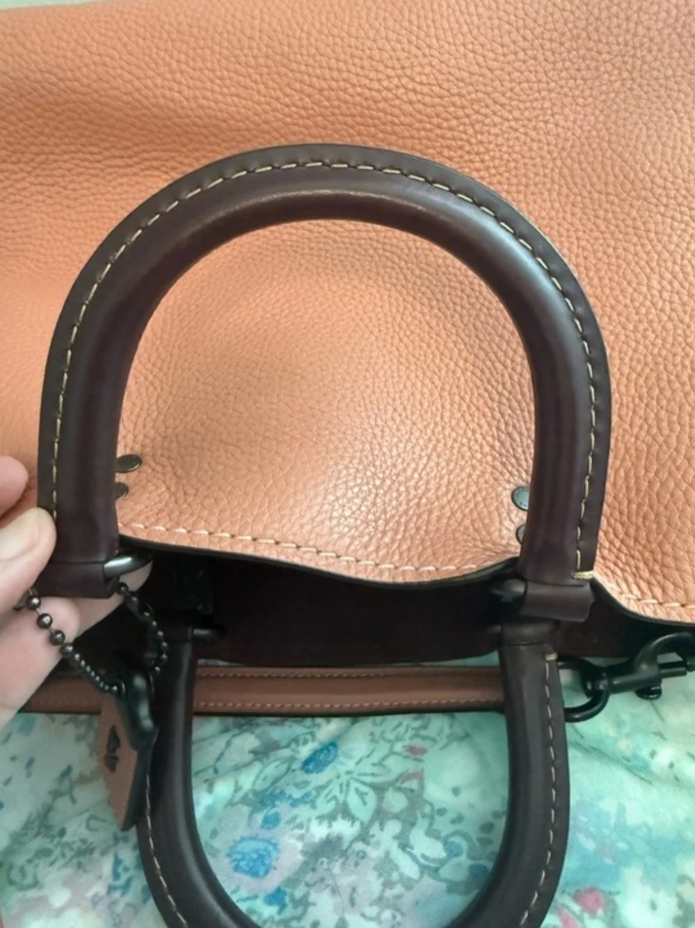 Coach 1941 Rogue 31 Pebbled Leather Satchel in Melon/oxblood